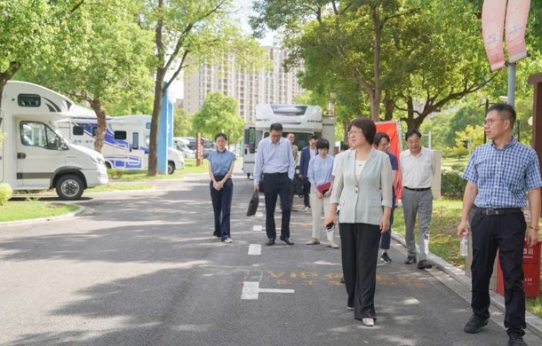 嘉定区副区长汤东英一行调研汽车博览公园